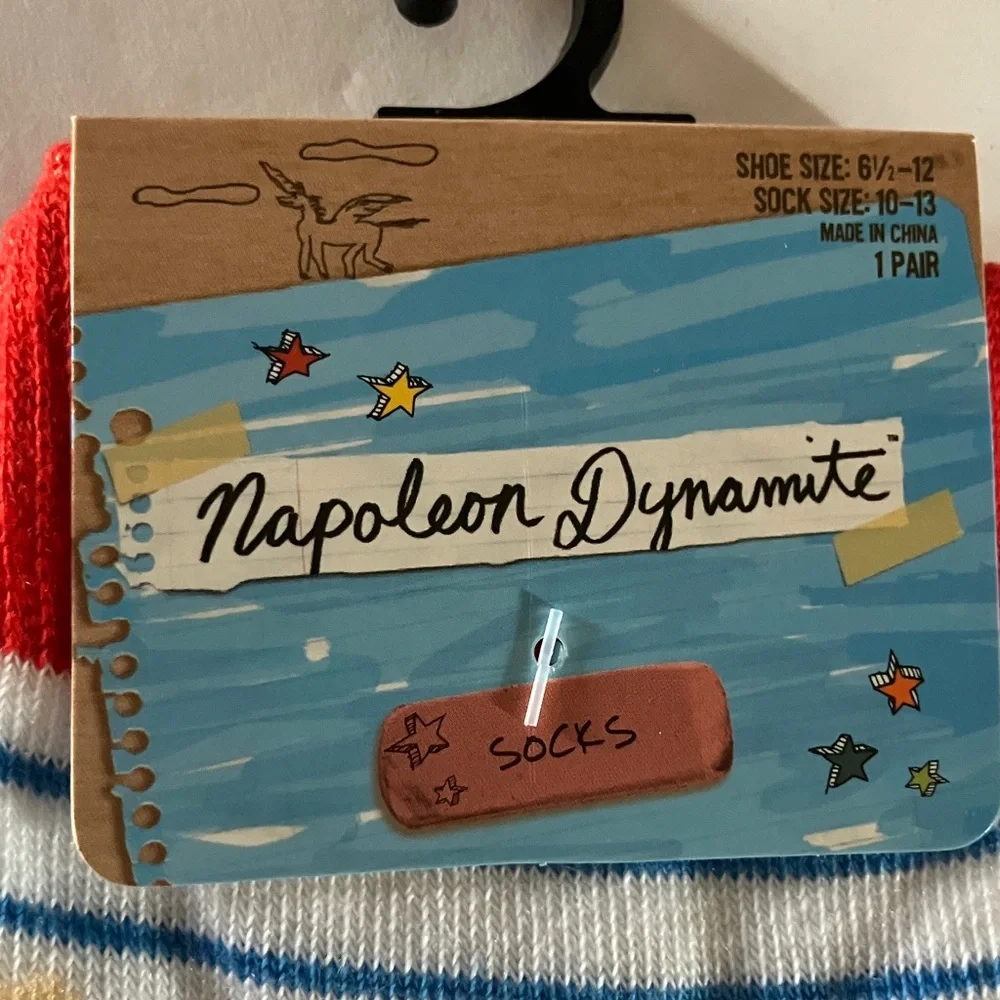 Napoleon Dynamite Movie Novelty Socks Shoe size‎ 7-12 Unisex